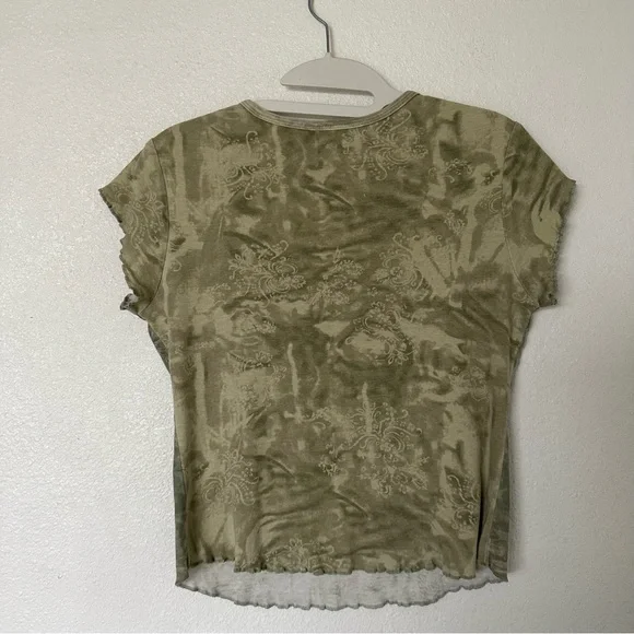 Juniors Self Esteem Y2k Goth Grunge Butterfly Crop Graphic Tee‎ Small - Picture 2 of 4